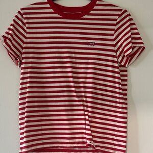 Levi's Bold Red and White Striped Tee